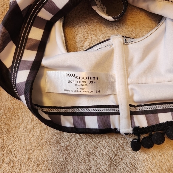 Asos Swim top Buffalo check Size 4 - Picture 5 of 6